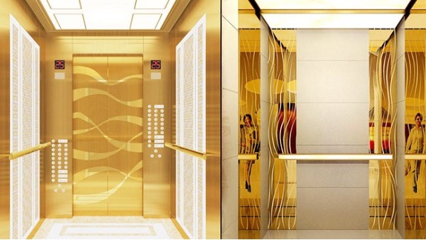 不銹鋼蝕刻板在電梯上使用是什么樣？